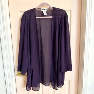 Purple semi sheer Dana Kay jacket top